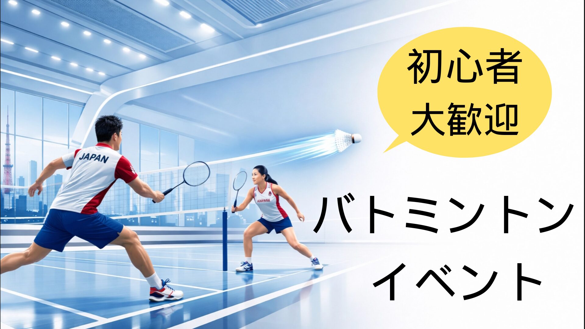 【木曜夜・下北沢】仕事帰りにリフレッシュ！初心者・未経験・おひとり参加歓迎のバドミントン交流会＠まもりやまテラス