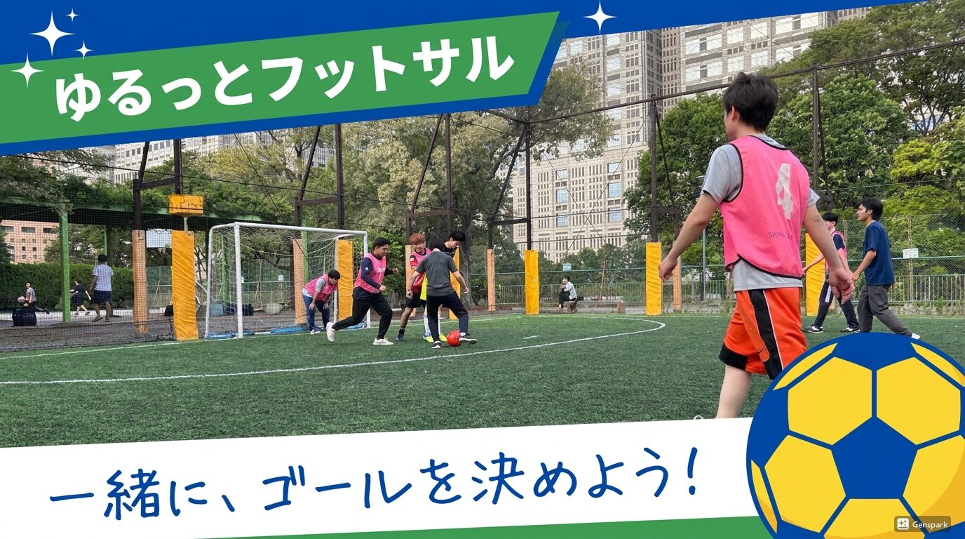 【7/20(月)新宿】おひとり様大歓迎⚽ 月曜の午後にゆる～くボールを蹴る社会人エンジョイフットサル交流会✨
