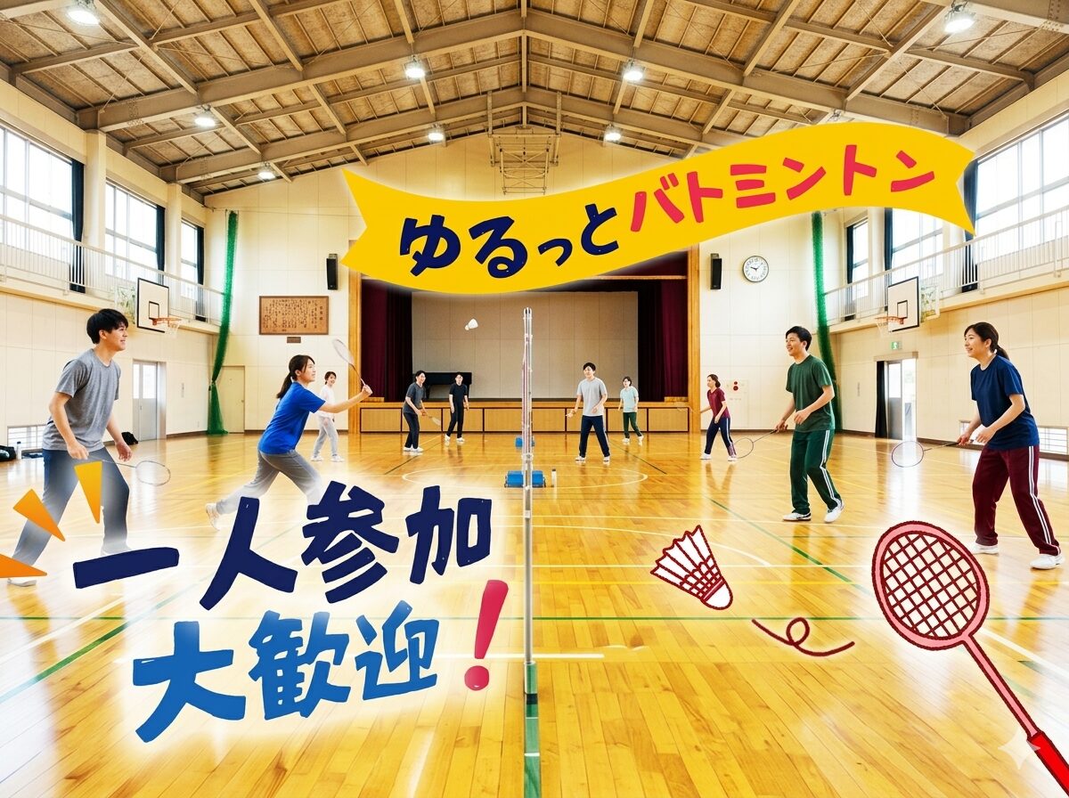 【7/11(土)まもりやまテラス】おひとり様大歓迎🏸 ゆる～くラリーを繋ぐ社会人エンジョイバドミントン交流会✨