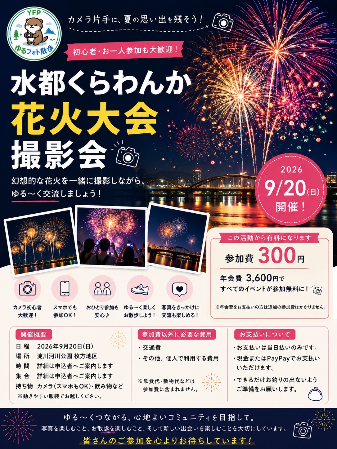 水都くらわんか花火大会撮影会